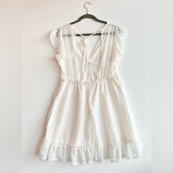 Summer textured white dress, large - Picture 4 of 4